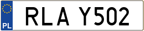 Trailer License Plate